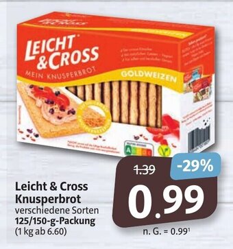 Markant Markt Leicht & Cross Knusperbrot verschiedene Sorten 125/150-g Angebot