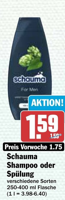 Hit Schauma Shampoo oder Spülung 250-400 ml Flasche Angebot