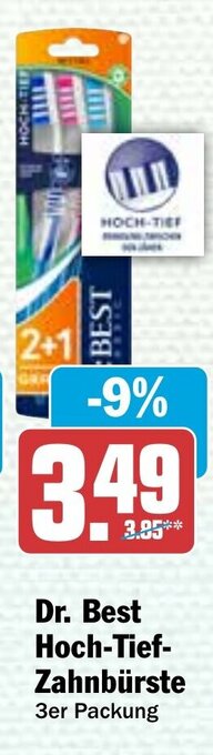 HIT Dr. Best Hoch-Tief-Zahnbürste 3er Packung Angebot