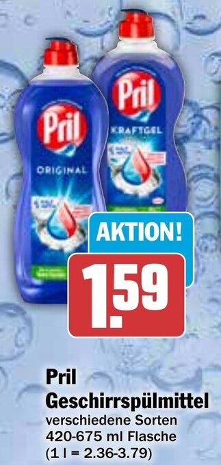 Hit Pril Geschirrspülmittel 420-675 ml Flasche Angebot