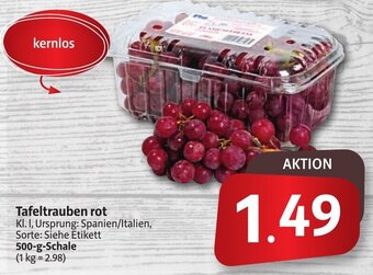 Markant Markt Tafeltrauben rot 500g Angebot