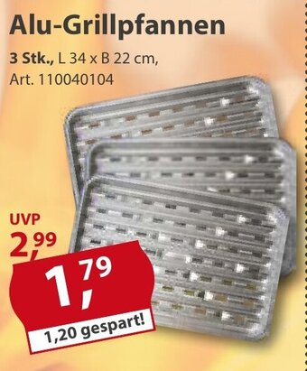 Sonderpreis Baumarkt Alu-Grillpfannen 3st Angebot