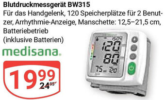 Globus Medisana Blutdruckmessgerät BW315 Angebot