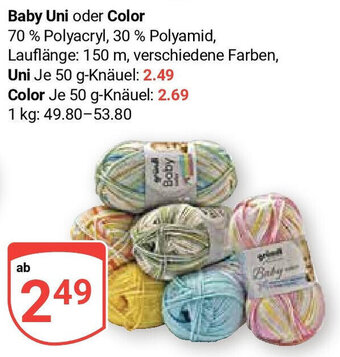 Globus Baby Uni oder Color Angebot