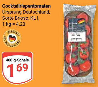 Globus Cocktailrispentomaten 400 g Schale Angebot