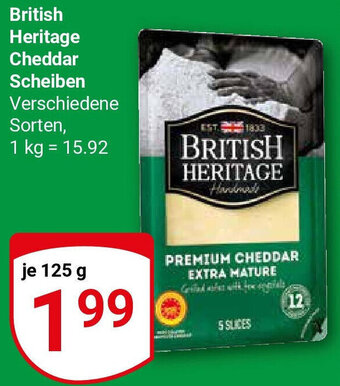 Globus British Heritage Cheddar Scheiben 125 g Angebot