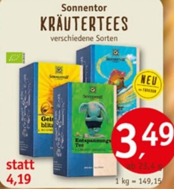 Erdkorn Biomarkt Sonnentor KRÄUTERTEES 23,4 g Angebot