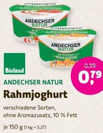 Denns BioMarkt ANDECHSER NATUR Rahmjoghurt 150 g Angebot