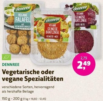 Denns BioMarkt DENNREE Vegetarische oder vegane Spezialitäten 150 g-200 g Angebot