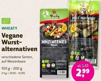 Denns BioMarkt WHEATY Vegane Wurstalternativen 100 g-200 g Angebot