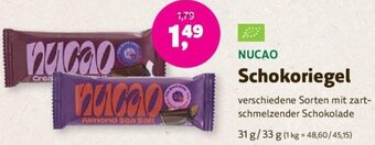 Denns BioMarkt NUCAO Schokoriegel 31 g/33 g Angebot