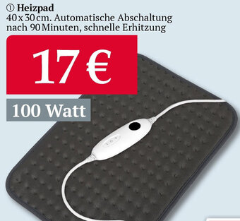Woolworth Heizpad 100 Watt Angebot