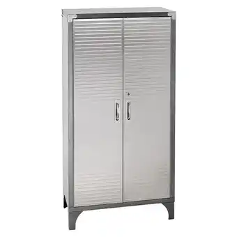 Bauhaus Wisent werkstatt-hochschrank (l x b x h: 46 x 91 x 183 cm, silber/schwarz) Angebot