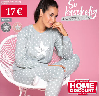 Woolworth Fleece Schlafanzug Gr. S-XL Angebot