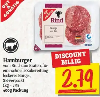 NP Discount Gut & Günstig Hamburger 400g Angebot