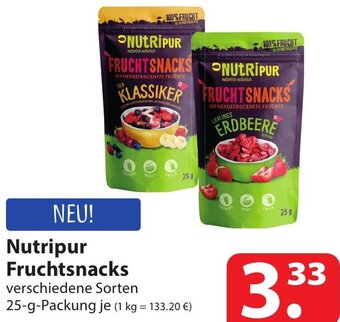 Famila Nord Ost Nutripur Fruchtsnacks 25 g Packung Angebot