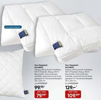 Galeria billerbeck Uno-Steppbett ALCANDO Angebot