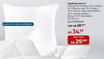 Galeria billerbeck Kopfkissen Serie S Angebot