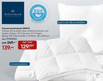 Galeria billerbeck Dauneneinziehdecke ENRICA Angebot