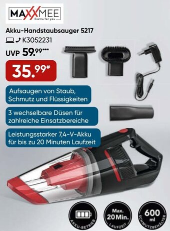 Galeria MAXXMEE Akku-Handstaubsauger 5217 Angebot