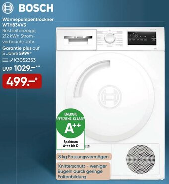 Galeria BOSCH Wärmepumpentrockner WTH83VV3 Angebot