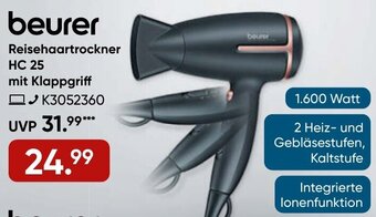 Galeria beurer Reisehaartrockner HC 25 mit Klappgriff Angebot