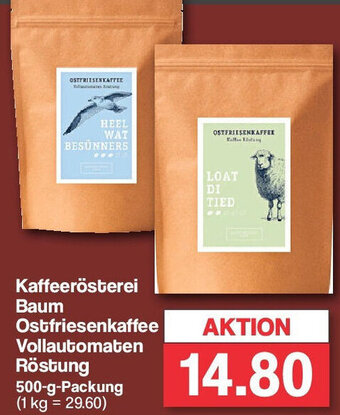 Famila Nord West Kaffeerösterei Ostfriesenkaffee Vollautomaten Röstung 500 g Packung Angebot