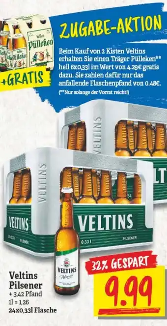 NP Discount Veltins Pilsener 24x0,33L Angebot