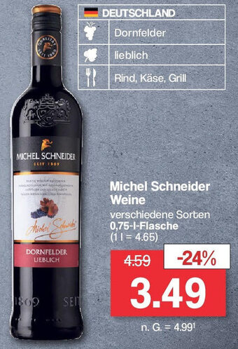 Famila Nord West Michel Schneider Weine 0,75 L Flasche Angebot