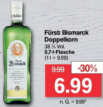 Famila Nord West Fürst Bismarck Doppelkorn 0,7 L Flasche Angebot