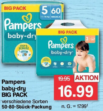 Famila Nord West Pampers baby-dry BIG PACK 50-80 Stück Packung Angebot