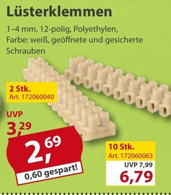 Sonderpreis Baumarkt Lüsterklemmen Angebot