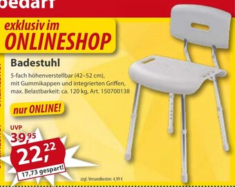 Sonderpreis Baumarkt Badestuhl Angebot