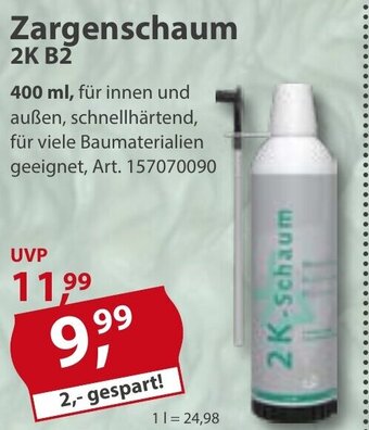 Sonderpreis Baumarkt Zargenschaum 2K B2 400ml Angebot