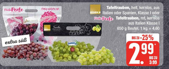 Marktkauf EDEKA Tafeltrauben, hell, kernlos, 650g Angebot