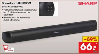 Netto Marken-Discount Soundbar HT-SBIOO SHARP Angebot