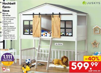 Netto Marken-Discount JUSKYS Hochbett Farm-haus Angebot