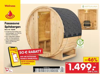 Netto Marken-Discount Wellness Fasssauna Spitzbergen ARTSAUNA Angebot