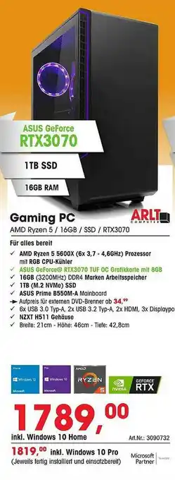 Arlt Gaming Pc Arlt Angebot