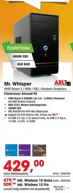 Arlt Arlt Mr Whisper Angebot