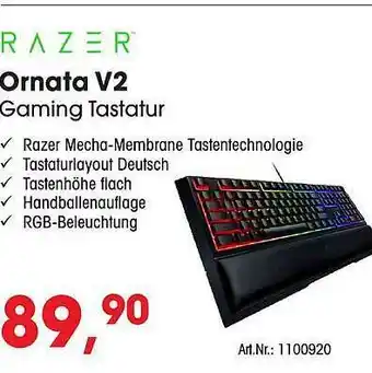 Arlt Razer Ornata V2 Gaming Tastatur Angebot