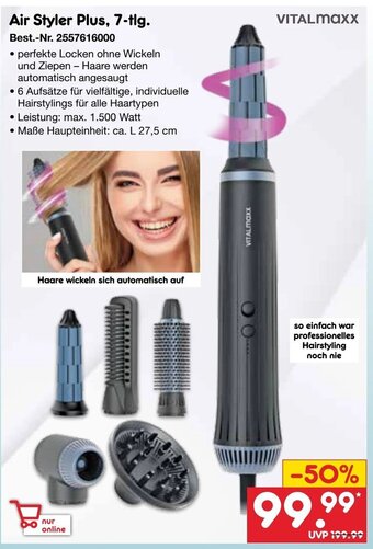 Netto Marken-Discount Air Styler Plus, 7-tlg. Vitalmaxx Angebot