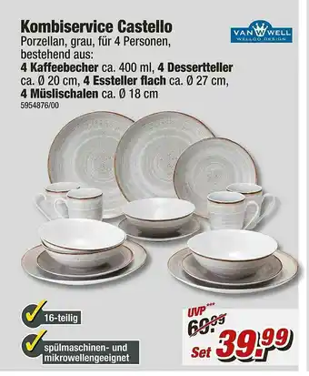 Poco Van Well Kombiservice Castello Angebot