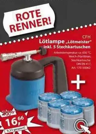 Sonderpreis Baumarkt Cfh Lötlampe „lötmeister” Angebot