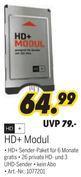 MEDIMAX HD+ Modul Angebot