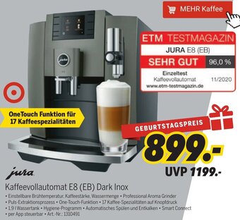 MEDIMAX jura Kaffeevollautomat E8 (EB) Dark Inox Angebot