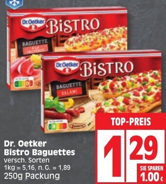 Edeka Dr. Oetker Bistro Baguettes 250 g Packung Angebot