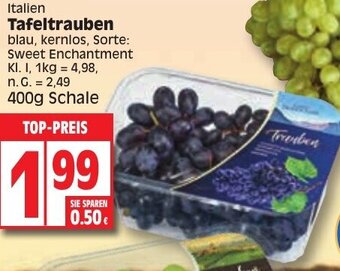 Edeka Italien Tafeltrauben 400 g Schale Angebot