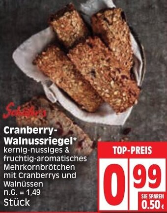 Edeka Schäfer's Cranberry-Walnussriegel Angebot