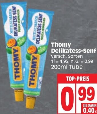 Edeka Thomy Delikatess-Senf 200ml Tube Angebot